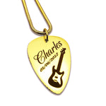 Guitar Pick Name Necklace - Name Necklaces by Belle Fever