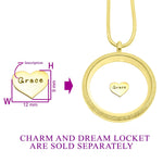 Heart Charm Personalised for Dream Locket - Floating Dream Lockets by Belle Fever