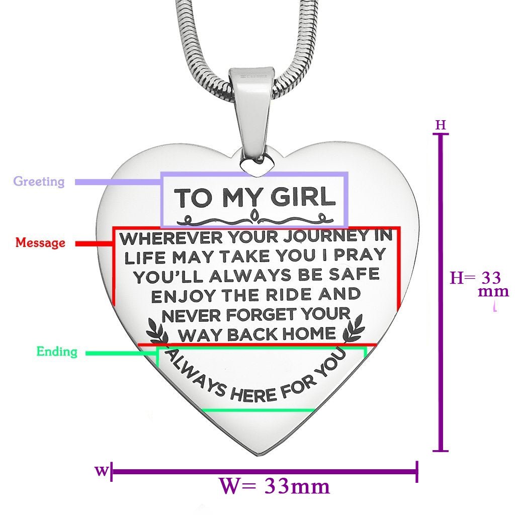 Heart Necklace - Always Here For You - Memorial & Cremation Jewellery by Belle Fever