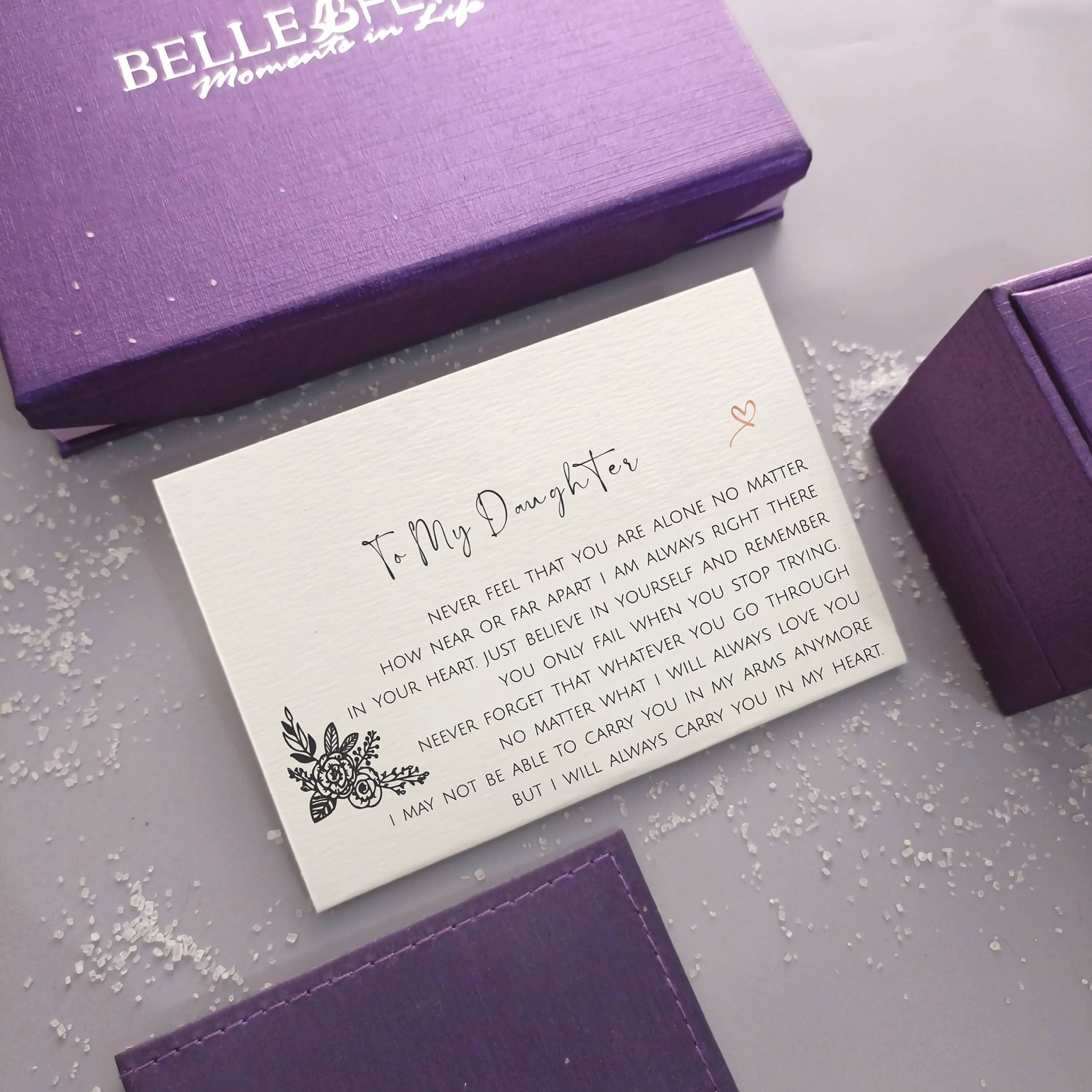 Heart Necklace - I Love You - Memorial & Cremation Jewellery by Belle Fever