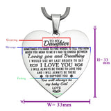 Heart Necklace - I Love You - Memorial & Cremation Jewellery by Belle Fever