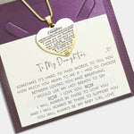 Heart Necklace - I Love You - Memorial & Cremation Jewellery by Belle Fever