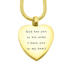 Heart Personalised Cremation Necklace - Memorial & Cremation Jewellery by Belle Fever