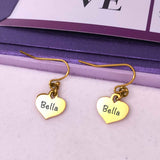 Heart Personalised Earrings - Earrings by Belle Fever