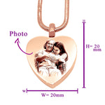 Heart Photo Personalised Cremation Necklace - Photo Jewellery by Belle Fever