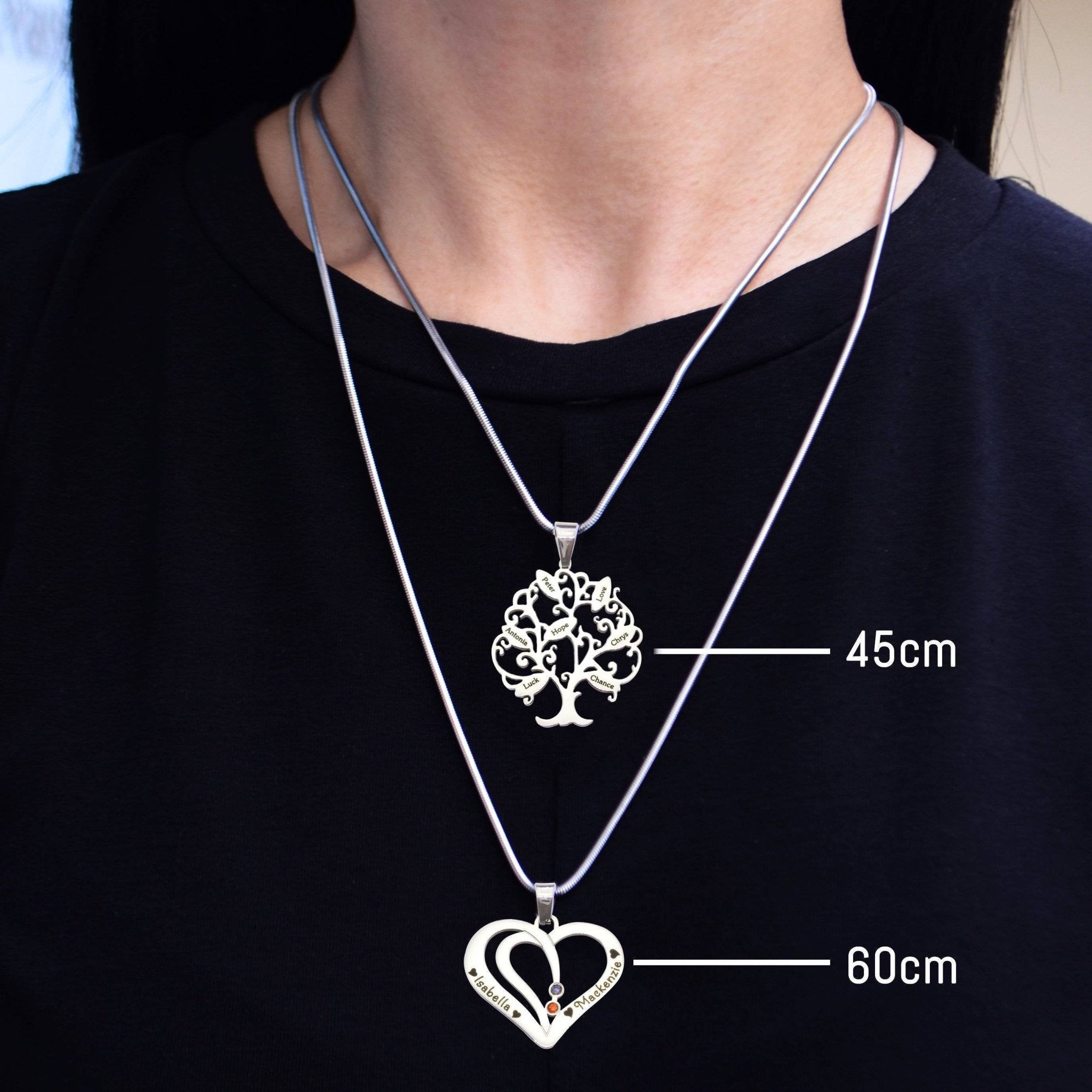 Hearts of Love Necklace - Mothers Jewellery by Belle Fever
