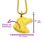 Horse Head Name Necklace - Name Necklaces by Belle Fever