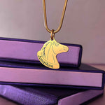 Horse Head Name Necklace - Name Necklaces by Belle Fever