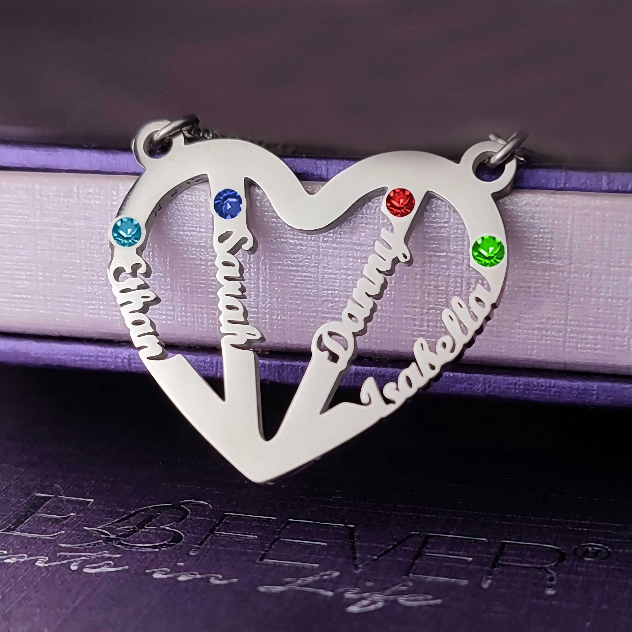 Custom name online necklace for couples