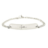 Inspirational Faith Bar Bracelet - Bangles & Bracelets by Belle Fever