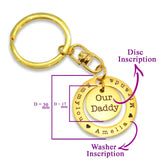 Keyring Washer Disc - Keyrings by Belle Fever