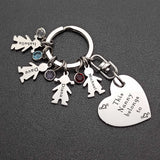 Kids Love Heart Keyring - (1 Silver Child Charm Included) - Keyrings by Belle Fever