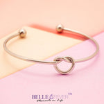 Knot Bangle (Disc & Birthstones Optional) - Bangles & Bracelets by Belle Fever