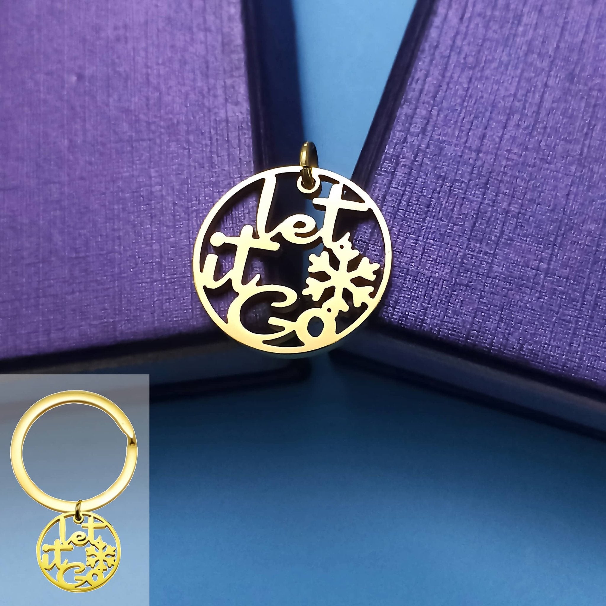 Let It Go Charm for Keyring - Keyrings by Belle Fever