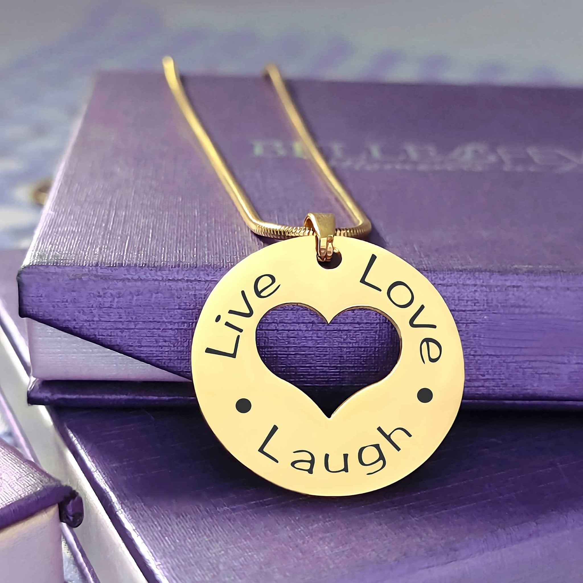 Live Laugh Love Cut Out Necklace - Mothers Jewellery by Belle Fever