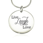 Live Laugh Love Necklace (Not Personalised) - Mothers Jewellery by Belle Fever