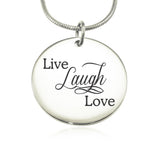 Live Laugh Love Necklace (Not Personalised) - Mothers Jewellery by Belle Fever