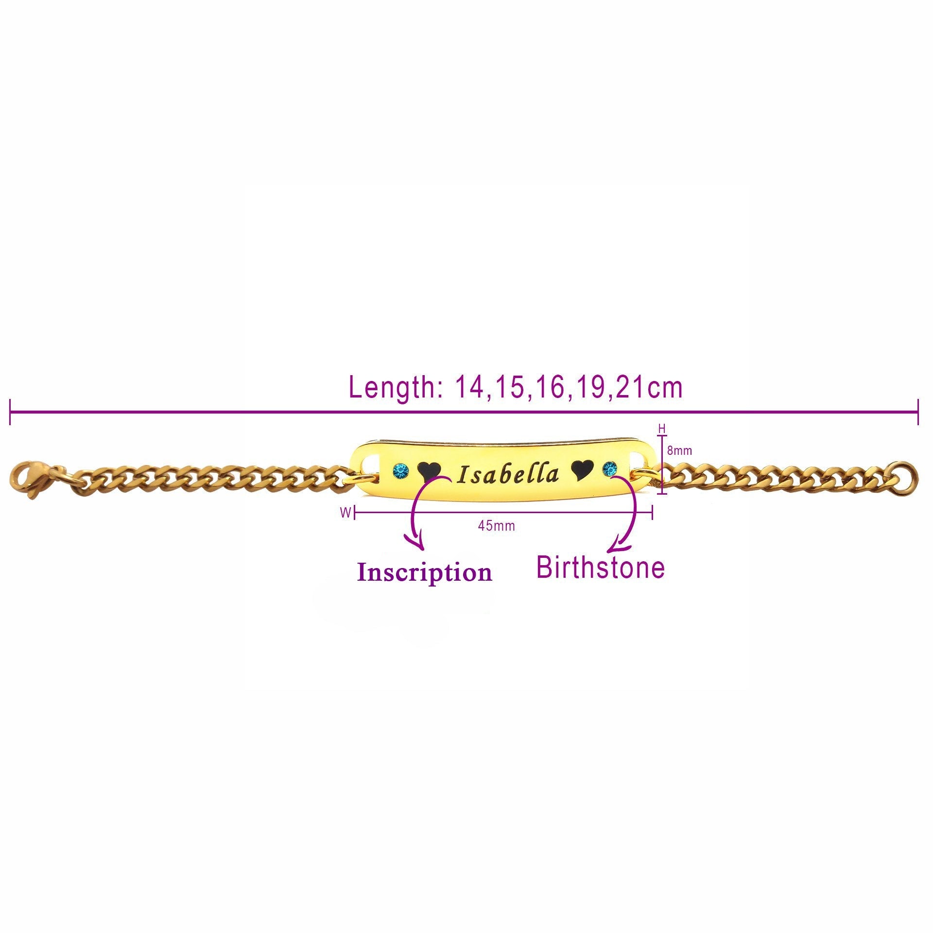 Personalised Birthstone Bracelet - Bangles & Bracelets by Belle Fever