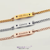 Personalised Heart Bracelet - Bangles & Bracelets by Belle Fever