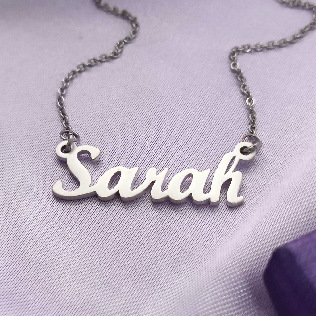 Personalised Name Necklace with Birthstone Options - Name Necklaces by Belle Fever