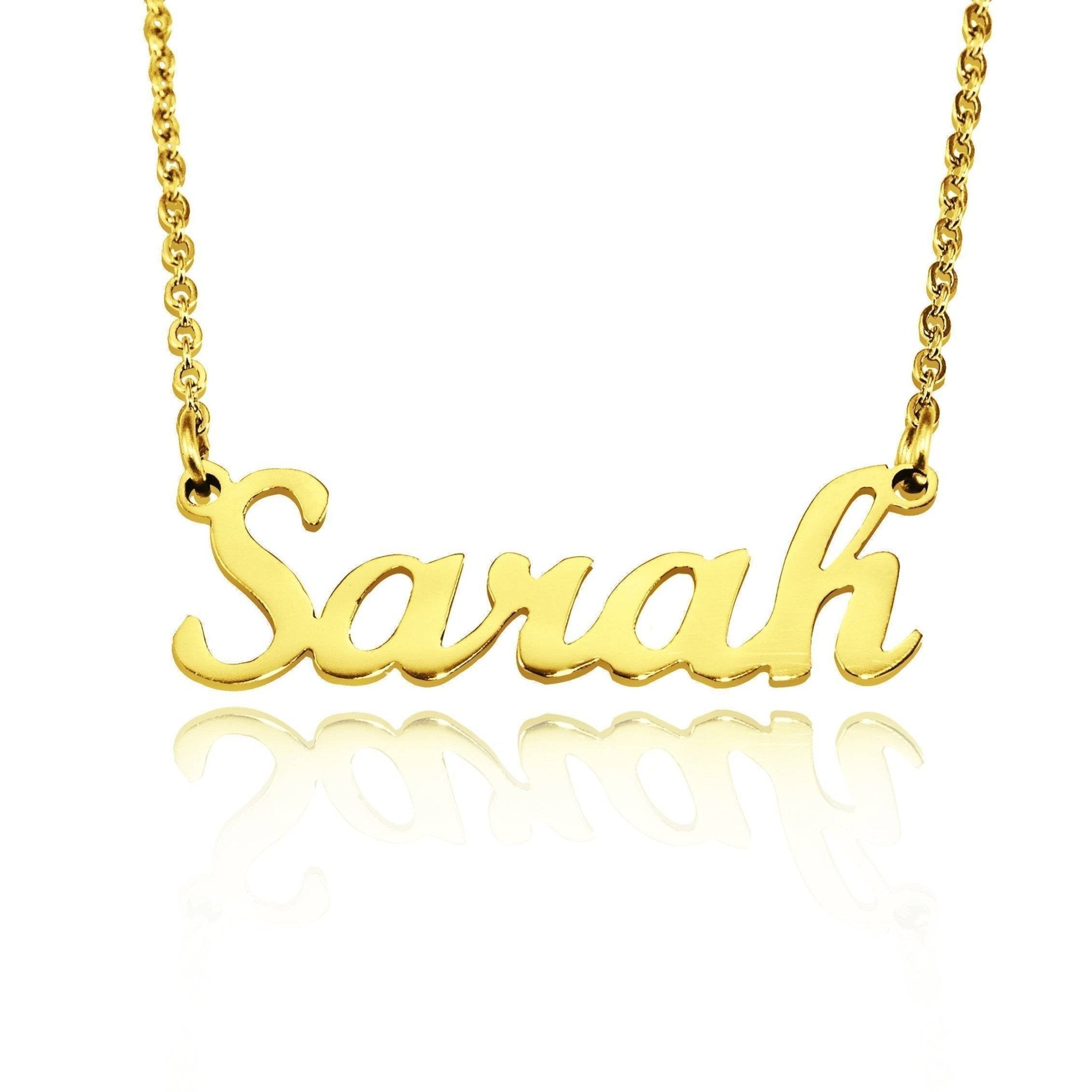 Personalised Name Necklace with Birthstone Options - Name Necklaces by Belle Fever