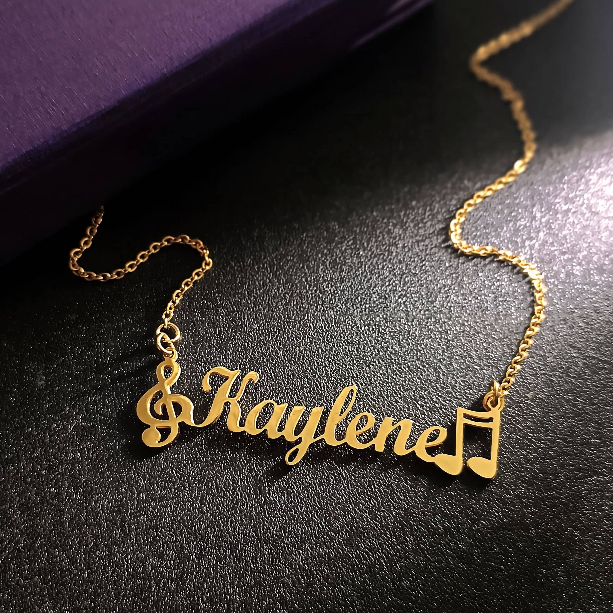 Personalised Name Necklace with Birthstone Options - Name Necklaces by Belle Fever