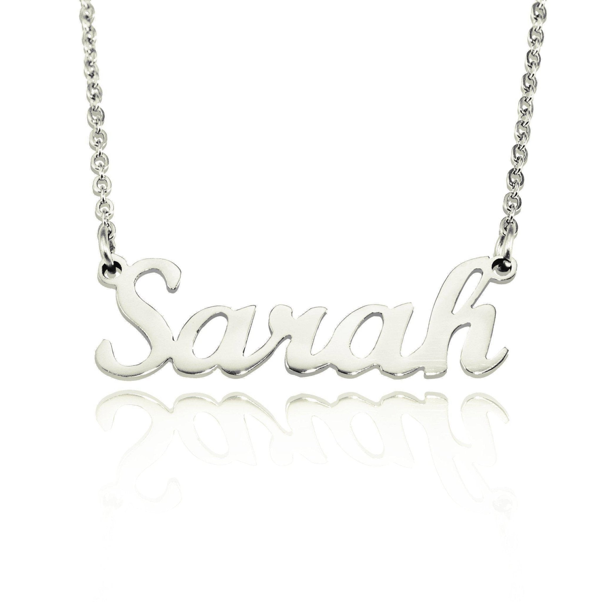 Personalised Name Necklace with Birthstone Options - Name Necklaces by Belle Fever