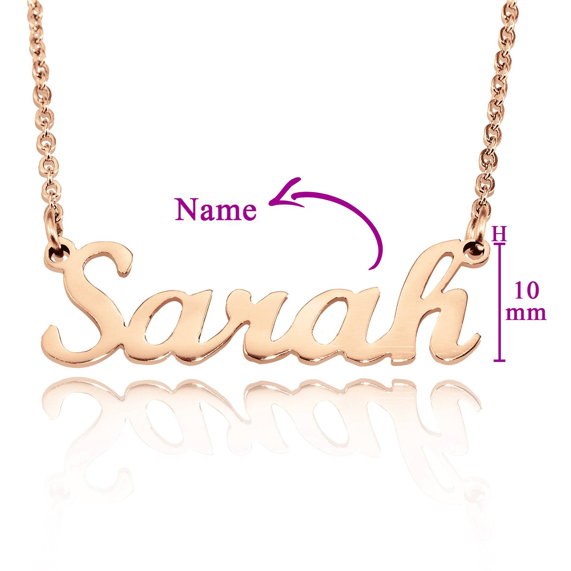 Personalised Name Necklace with Birthstone Options - Name Necklaces by Belle Fever