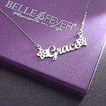 Personalised Name Necklace with Birthstone Options - Name Necklaces by Belle Fever