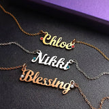 Personalised Name Necklace with Birthstone Options - Name Necklaces by Belle Fever