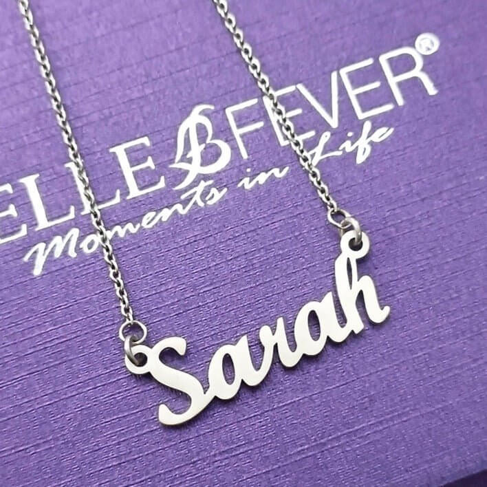 Personalised Name Necklace with Birthstone Options - Name Necklaces by Belle Fever