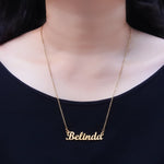 Personalised Name Necklace with Birthstone Options - Name Necklaces by Belle Fever