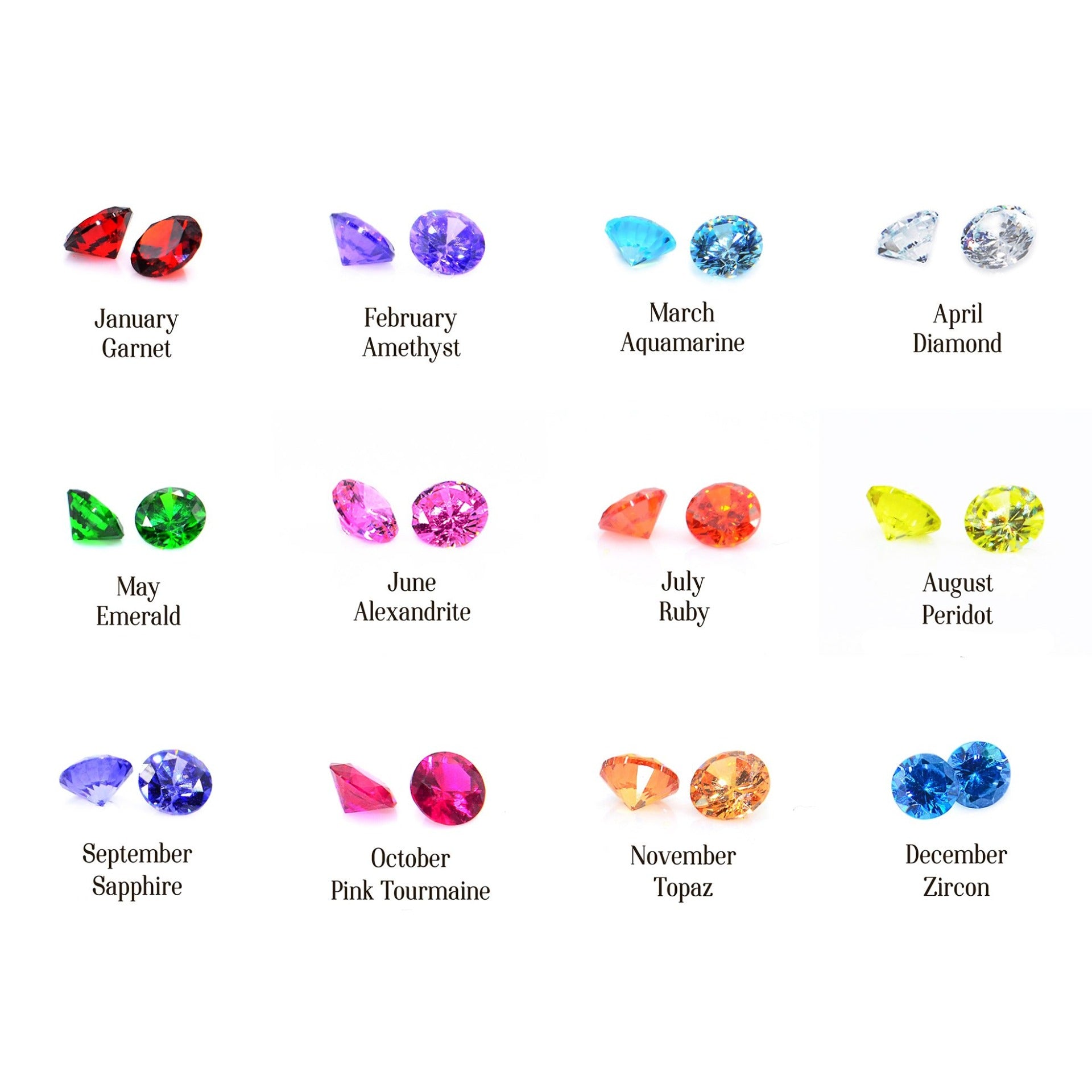 Personalised Name Necklace with Birthstone Options - Name Necklaces by Belle Fever