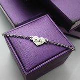 Precious Heart Name Bracelet - Bangles & Bracelets by Belle Fever