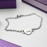 Precious Heart Name Bracelet - Bangles & Bracelets by Belle Fever
