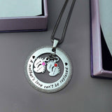 Sparkling Cant Be Replaced Birthstones Necklace - Double Feet - Mothers Jewellery by Belle Fever