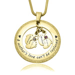 Sparkling Cant Be Replaced Birthstones Necklace - Double Feet - Mothers Jewellery by Belle Fever