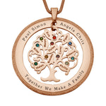 Tree of My Life Sparkling Washer and Birthstones | Personalised Necklace - Family Tree Necklaces by Belle Fever