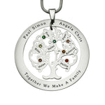 Tree of My Life Washer Birthstones | Personalised Necklace - Family Tree Necklaces by Belle Fever