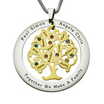 Tree of My Life Washer Birthstones | Personalised Necklace - Family Tree Necklaces by Belle Fever