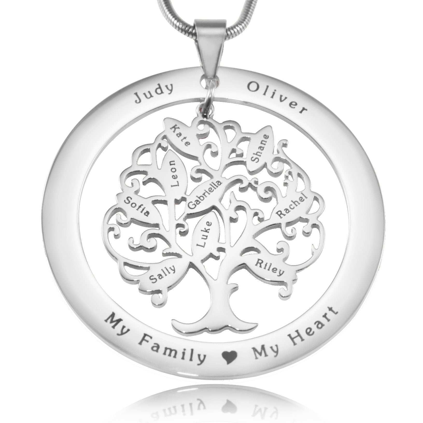 Tree of My Life Washer | Personalised Necklace - Family Tree Necklaces by Belle Fever