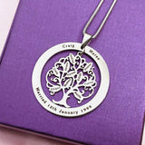 Tree of My Life Washer | Personalised Necklace - Family Tree Necklaces by Belle Fever