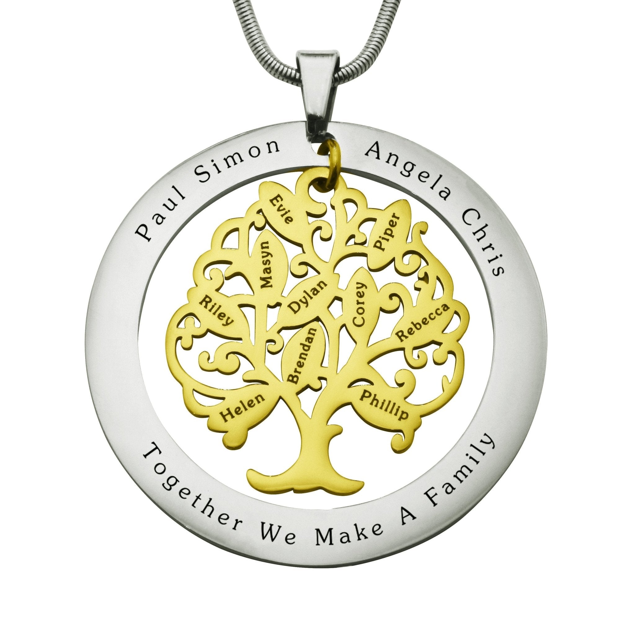 Tree of My Life Washer | Personalised Necklace - Family Tree Necklaces by Belle Fever