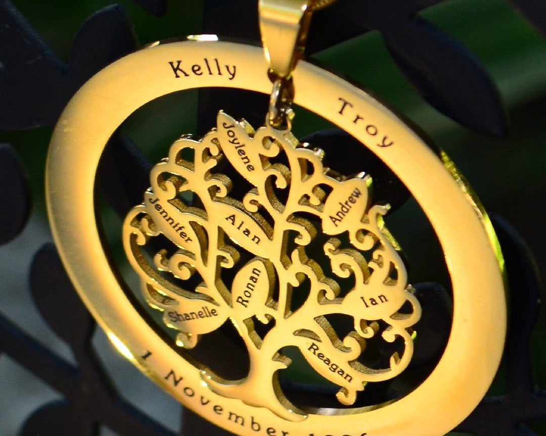 Tree of My Life Washer Necklace - BELLE FEVER