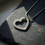 Belle Fever Always In My Heart necklace on stone flatlay, engraved name jewellery, memorial keepsake gift