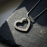 Belle Fever Always In My Heart necklace on stone flatlay, engraved name jewellery, memorial keepsake gift