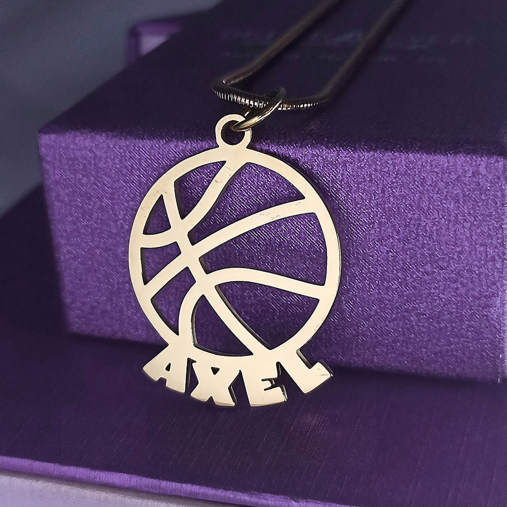 Basketball Name Necklace