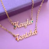 BUY ONE GET ONE Name Necklace (Birthstones Optional)