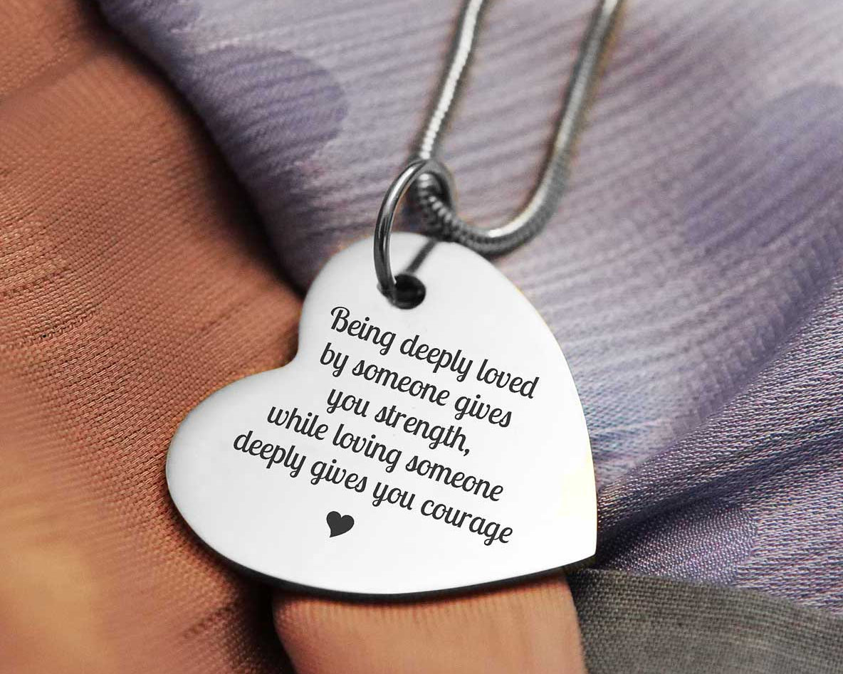 Bottom of My Heart Handwriting Necklace