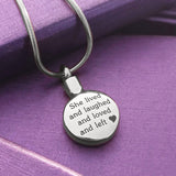 Circle Personalised Cremation Necklace